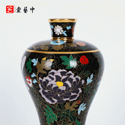 海外遗珍复刻·霍铁辉亲铸|景泰蓝《花卉纹梅瓶》|图文高雅意境悠然