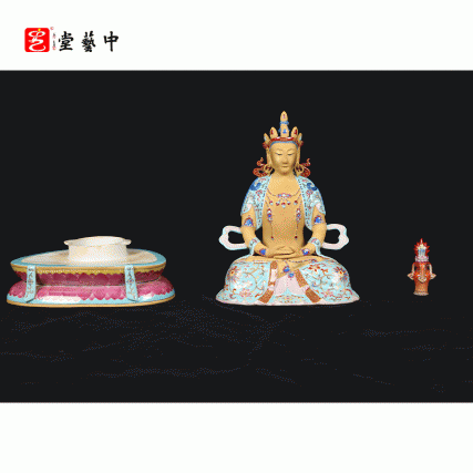 洛阳博物馆藏珍复刻·粉彩描金无量寿佛坐像 | 王辉再造乾隆珐琅彩绝技 | 分段烧造，精工璀璨