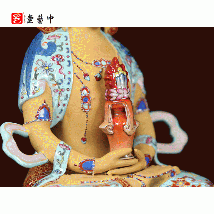 洛阳博物馆藏珍复刻·粉彩描金无量寿佛坐像 | 王辉再造乾隆珐琅彩绝技 | 分段烧造，精工璀璨