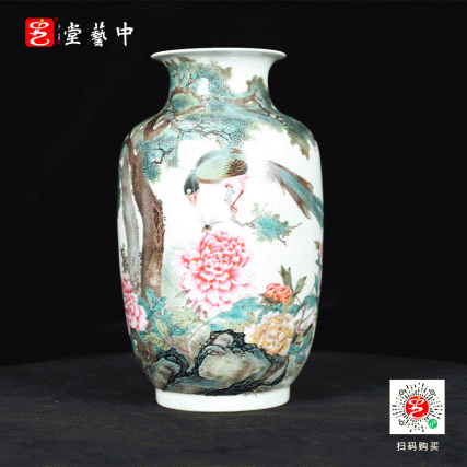 王辉大师制《早期珐琅彩花鸟赏瓶》 | 瓶绘花鸟，寓家和事兴 | 陈设雅器，平安顺遂