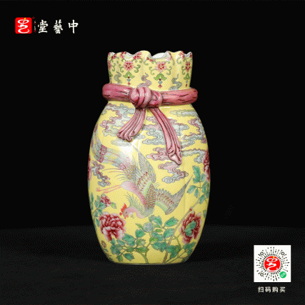 宫廷珐琅彩典藏·王辉督造「凤舞牡丹包袱瓶」 | 苏富比同款，特价尊享 | 锦袱束瓶，富贵天成，案头重器