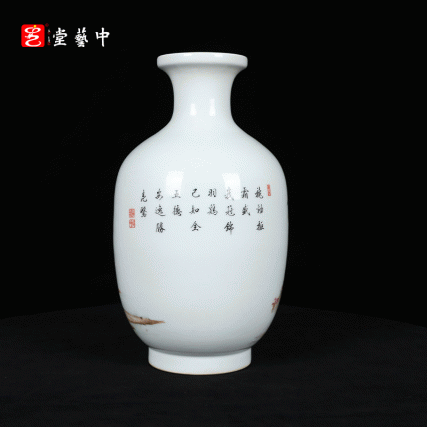 珐琅彩文石花卉冬瓜瓶 | 王辉再造经典陈设雅器，瓶型圆润饱满，花石相映，清供案头