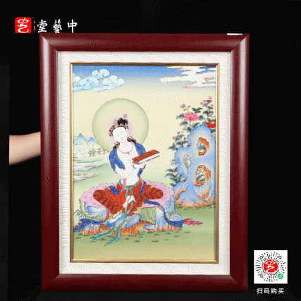 珐琅彩文殊菩萨瓷板画 | 王辉再造佛教艺术珍品，法相庄严，智慧圆融 | 珐琅重彩，见即吉祥