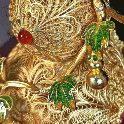 《福禄万代》花丝镂空葫芦